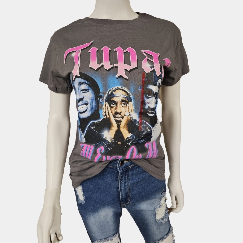 2Pac Crew Neck Short Sleeve 100% Cotton Graphics Tee Size XS NWT